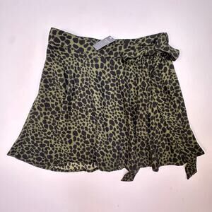 Abercrombie & Fitch Wrap Skirt Leopard Print Small